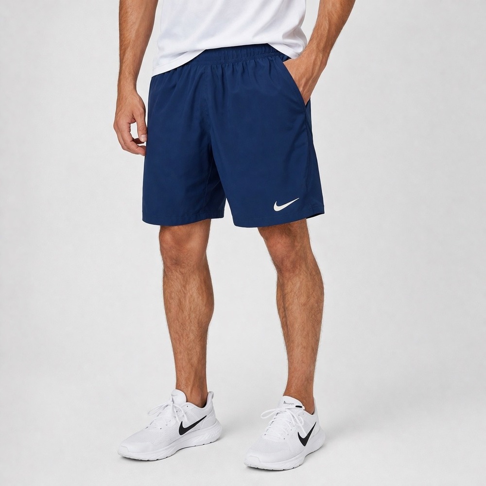 Nike Dri-FIT Mens Training Shorts Blue Zipper Pocket Large 455618-438